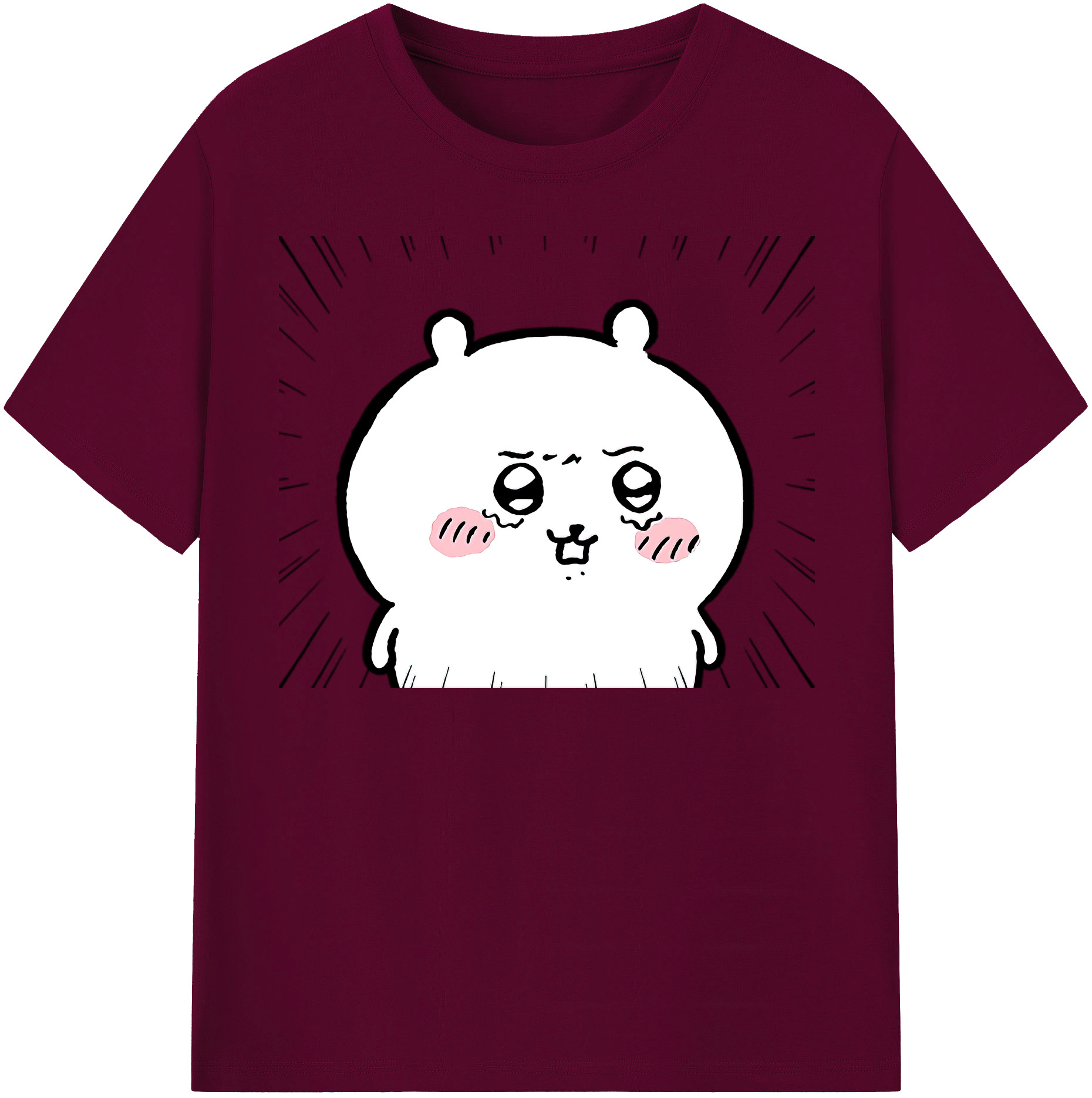 （画像用） ちいかわ ちいかわ Chii-kawa chiikawa レディースカジュアルプリントTシャツ（綿100％）